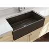 Bocchi Contempo Farmhouse Apron Front Fireclay 33 in. Single Bowl Kitchen Sink in Matte Brown 1352-025-0120